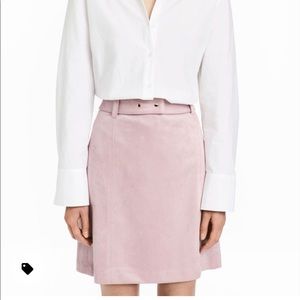 Light Pink Faux Suede Skirt